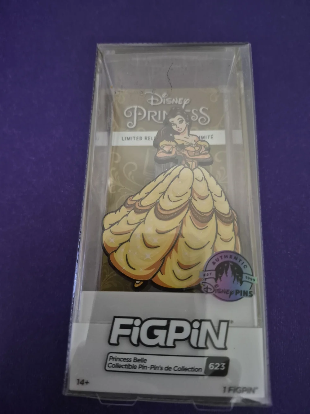 Disney Belle Yellow Dress Figure Pin FiGPiN